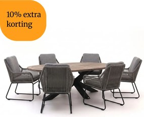 + 10% kassakorting | Diningset Intenso | 6 personen | Tuinset teakhout | 7-delig | Kees Smit Tuinmeubelen