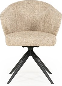 Eleonora Connor Eetkamerstoel Draaibaar Taupe Stof