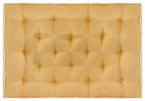 vidaXL Bankkussen pallet 120x80x10 cm geel