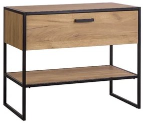 Comad Brooklin 827 FSC onderkast 90cm eiken/zwart