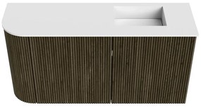 Mondiaz Joya 80cm toiletmeubel ronding links shadow met wastafel faye rechts zonder kraangat talc