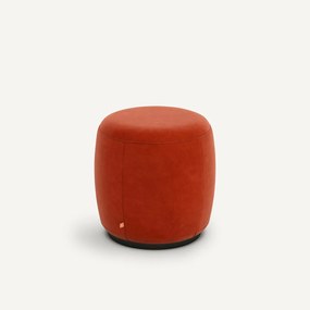 Poef van fluweel, Rosebury, ontwerp door Emmanuel Gallina