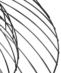 Design plafondlamp zwart met dubbel kap 66cm - Pua