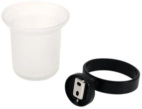 Plieger Vigo toiletborstel met glas mat zwart