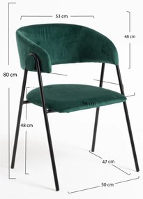 Mihu Zwart Fluwelen Stoel