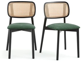 Set van 2 stoelen in beukenhout en vlechtwerk, Rivio
