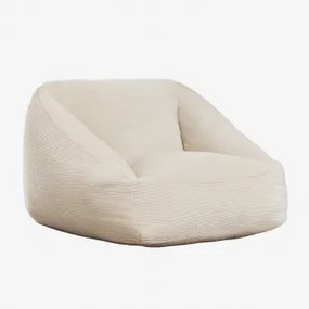 Thiago Gestoffeerde Poefstoel ↔︎ 90 Cm & Corduroy Bruin - Tarwe - Sklum