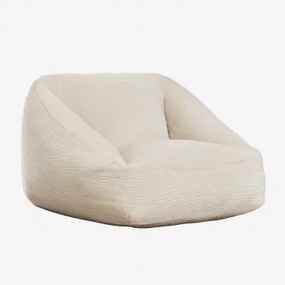 Thiago Gestoffeerde Poefstoel ↔︎ 90 Cm & Corduroy Tarwebruin - Sklum