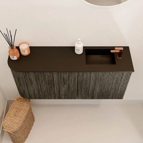 Mondiaz Joya 90cm toiletmeubel ronding links shadow met wastafel faye rechts 1 kraangat urban
