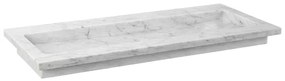 Forzalaqua Nova wastafel 100.5x51.5x9.5cm Rechthoek 0 kraangaten Natuursteen Carrara gepolijst 8010829