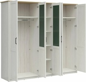 Kledingkast Balmave 128, Kleinzoon eik, Anderson den, 220x241x58cm, 177.05 kg, Kledingkast deuren: Met scharnieren