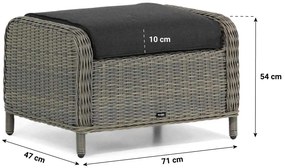 Bistroset 1 persoon  Wicker Taupe Garden Collections Chicago