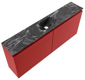 Mondiaz Ture DLux toiletmeubel 120cm fire met wastafel lava midden met kraangat