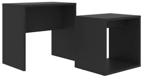 vidaXL Salontafelset 48x30x45 cm spaanplaat zwart