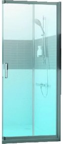 Huppe Classics 2 2 delig hoekinstap helft 80x190cm matzilver helder glas C20203087321