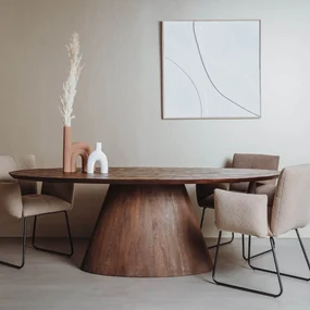 Tower Living Ovale Eettafel Mangohout 240x120 Premana - 240 X 120cm.
