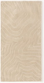 Handgetuft hoog-laag wollen vloerkleed Aaron