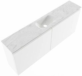 Mondiaz Ture DLux toiletmeubel 120cm talc met wastafel opalo midden zonder kraangat