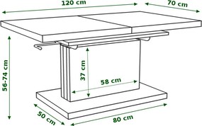 ASTON EIK HALIFAX VERTIND, salontafel