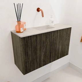 Mondiaz Joya DLux 70cm toiletmeubel shadow met wastafel faye midden zonder kraangat ostra