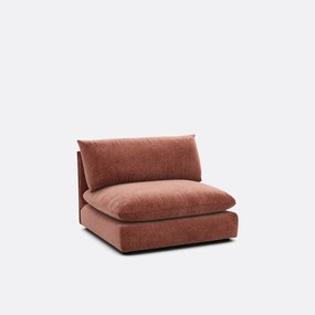 Fauteuil voor modulaire zitbank, in gemêleerd polyester, Malo