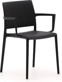Dining tuinstoel | Forza  Sile | Kunststof | Zwart | Stapelbaar | Kees Smit Tuinmeubelen