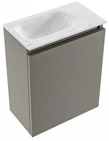 Mondiaz Ture DLux toiletmeubel 40cm smoke met wastafel opalo links zonder kraangat