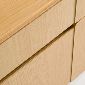 Buffetkast met eikenfineer, 3 deuren, 3 lades, Bellita