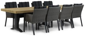 Tuinset 8 personen 330 cm Wicker Grijs Garden Collections Oxbow/Superior