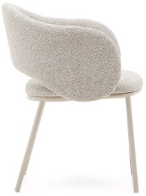 Kave Home Maina Design Eetkamerstoel Chenille Beige