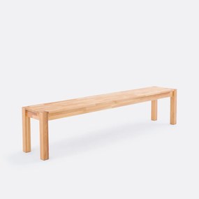 Zitbank in massief eik, L200 cm, Adélita