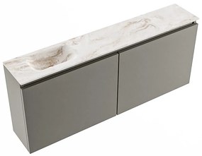 Mondiaz Ture DLux toiletmeubel 120cm smoke met wastafel frappe links zonder kraangat