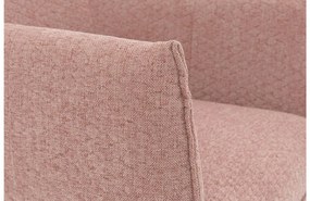 Goossens Excellent Eetkamerstoel Premiere roze stof graden draaibaar met armleuning, elegant chic