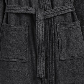 Badjas in badstof, kimono kraag, 450g/m², Haxel