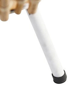 Landelijke tafellamp tripod bamboe met wit - Canna Capsule