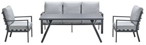 Garden Impressions Senja lounge dining set stoel-bank 4-delig - licht grijs