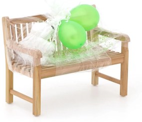 Kinder tuinbank 75x40x56cm/KiKabeer Groot 30cm wit