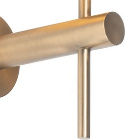 Moderne wandlamp brons met witte kap - Pluk