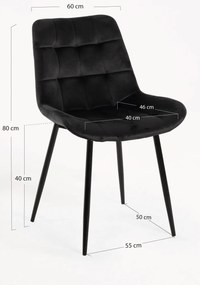 Fluwelen Teray Stoel
