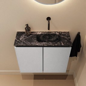 Mondiaz Ture DLux toiletmeubel 60cm plata met wastafel lava rechts zonder kraangat