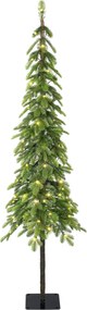 Colwood Wrapped verlichte kunstkerstboom - 150 cm - Groen - Diameter 30 cm - 569 tips - 80 ledlampjes (warm wit)