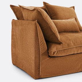 Longchair rechts in mêlee polyester, Odna