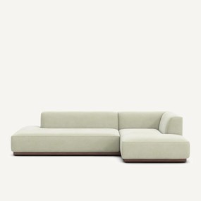 XL rechte hoekbank in stonewashed fluweel, JACOPO