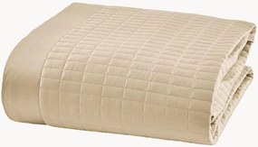 Gewatteerde katoensatijnen bedsprei Smeraldo