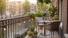 Bistroset 2 personen 70 cm Aluminium/wicker Grijs Coco Olivine/Como