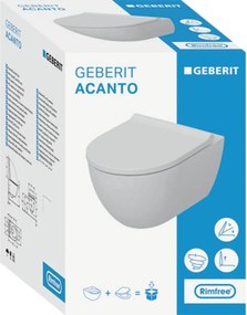 Geberit Acanto randloos hangtoilet met toiletbril wit