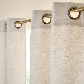 Thermisch gordijn van gewassen linnen, met oogjes, PRIVATE
