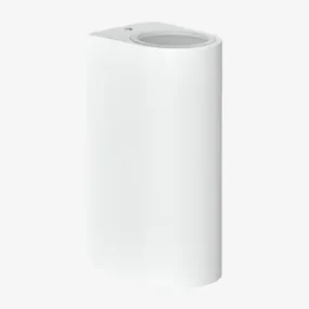 Wandlamp Voor Buiten In Aluminium Met 2 Lichtpunten Pevot Design Wit & ↑20 Cm - Sklum