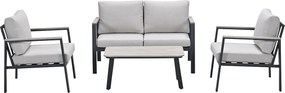 Garden Impressions Solea loungeset 4-delig - donker grijs