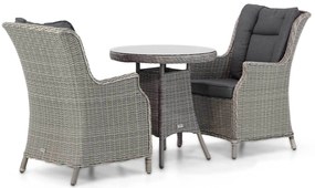Tuinset Ronde Tuintafel 2 personen  Wicker Grijs  Garden Collections Aberdeen/Bolton